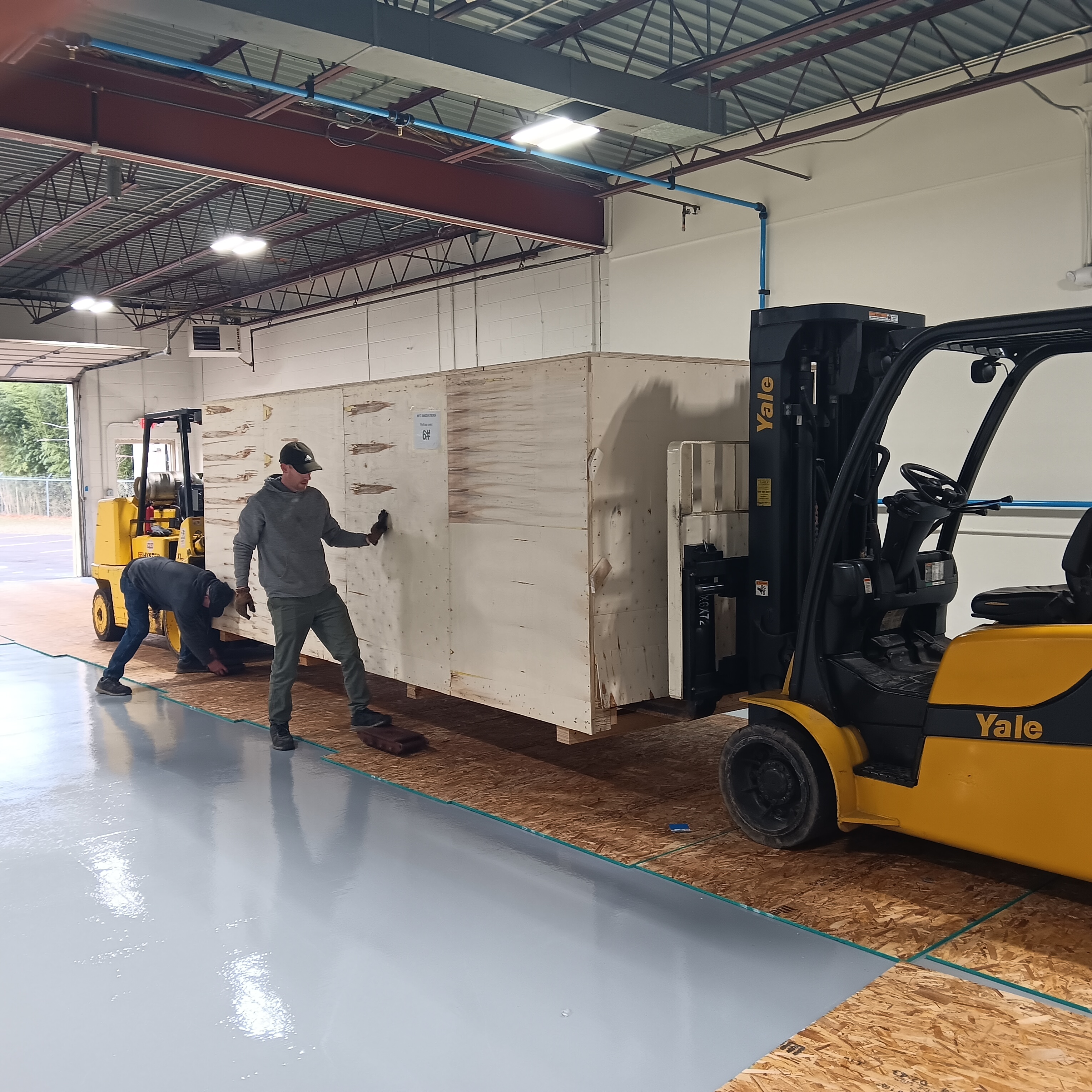 Heller Oven being moved into Wearhouse
